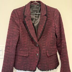 Banana Republic Maroon Tweed Blazer